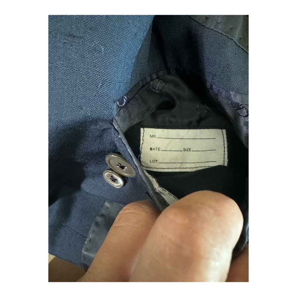 Dior Vintage Men's Blazer Single Breast 100% Silk Navy Blue 44" Chest - Picture 12 of 13